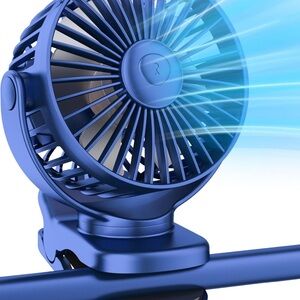 Portable Blue Clip-On Fan